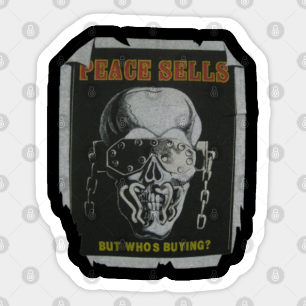 Rock N peace Megadeth  Sticker  TeePublic